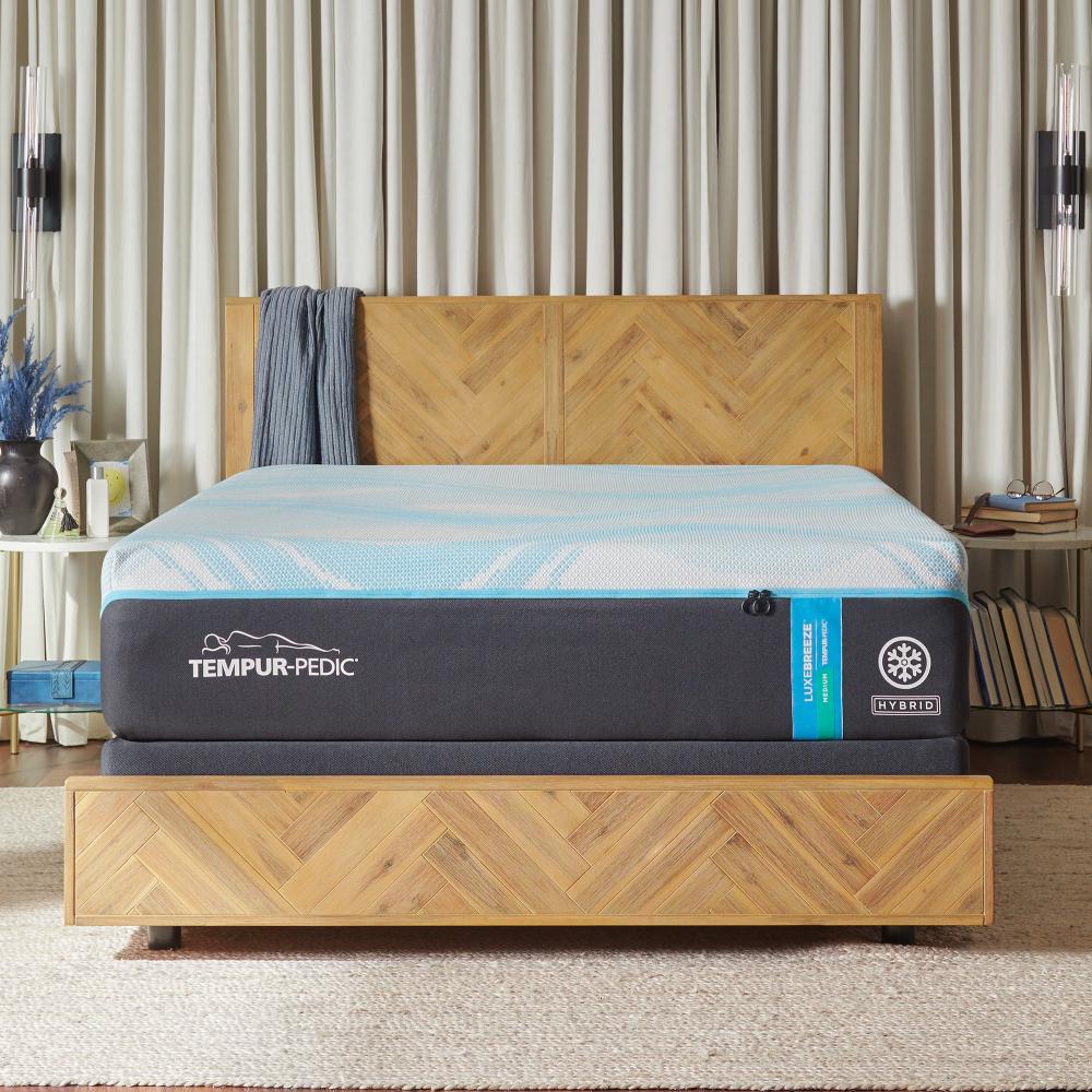 Tempur-LuxeBreeze Medium Hybrid Mattress, Room View