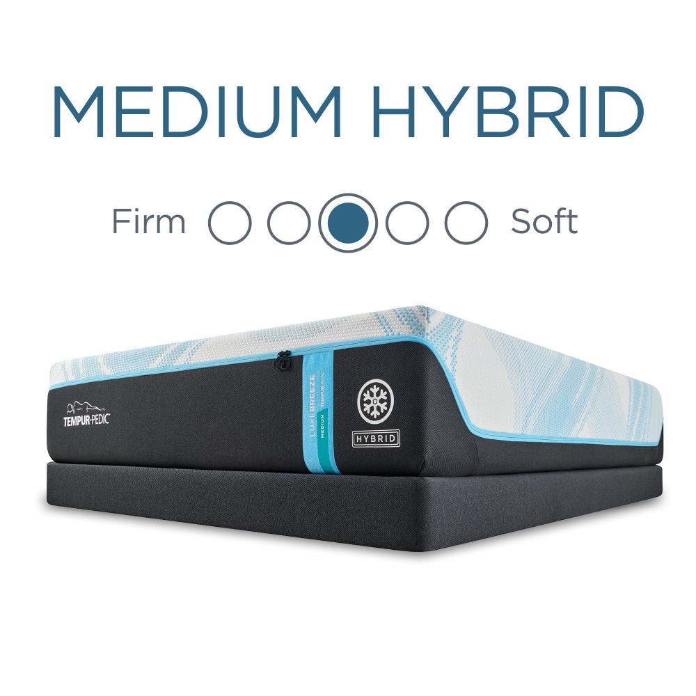 Tempur-LuxeBreeze Medium Hybrid Mattress, Medium Firmness