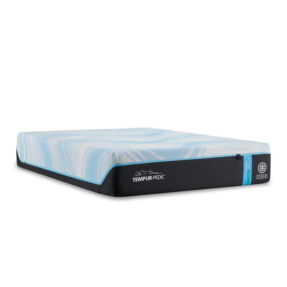 Tempur-LuxeBreeze Medium Hybrid Mattress, corner view