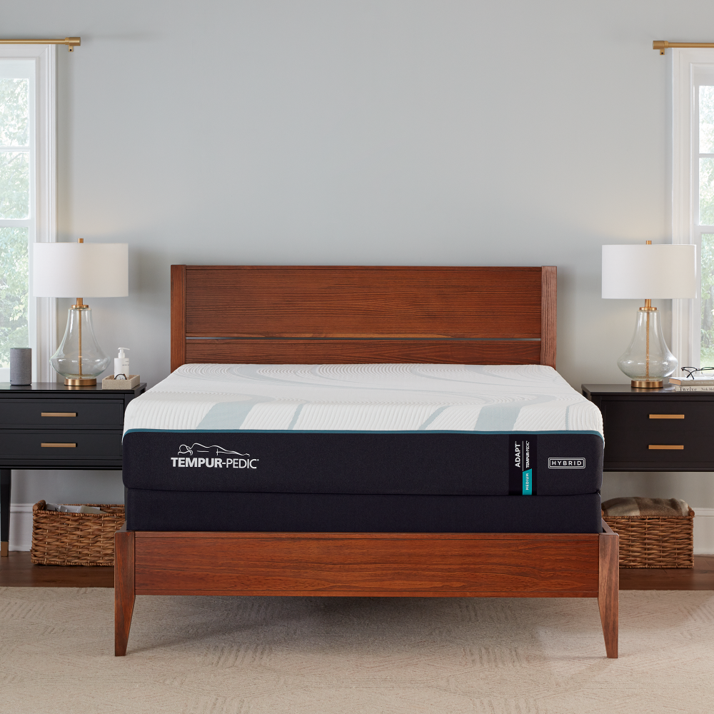 Tempur-Adapt Medium Hybrid Mattress, front view, room view