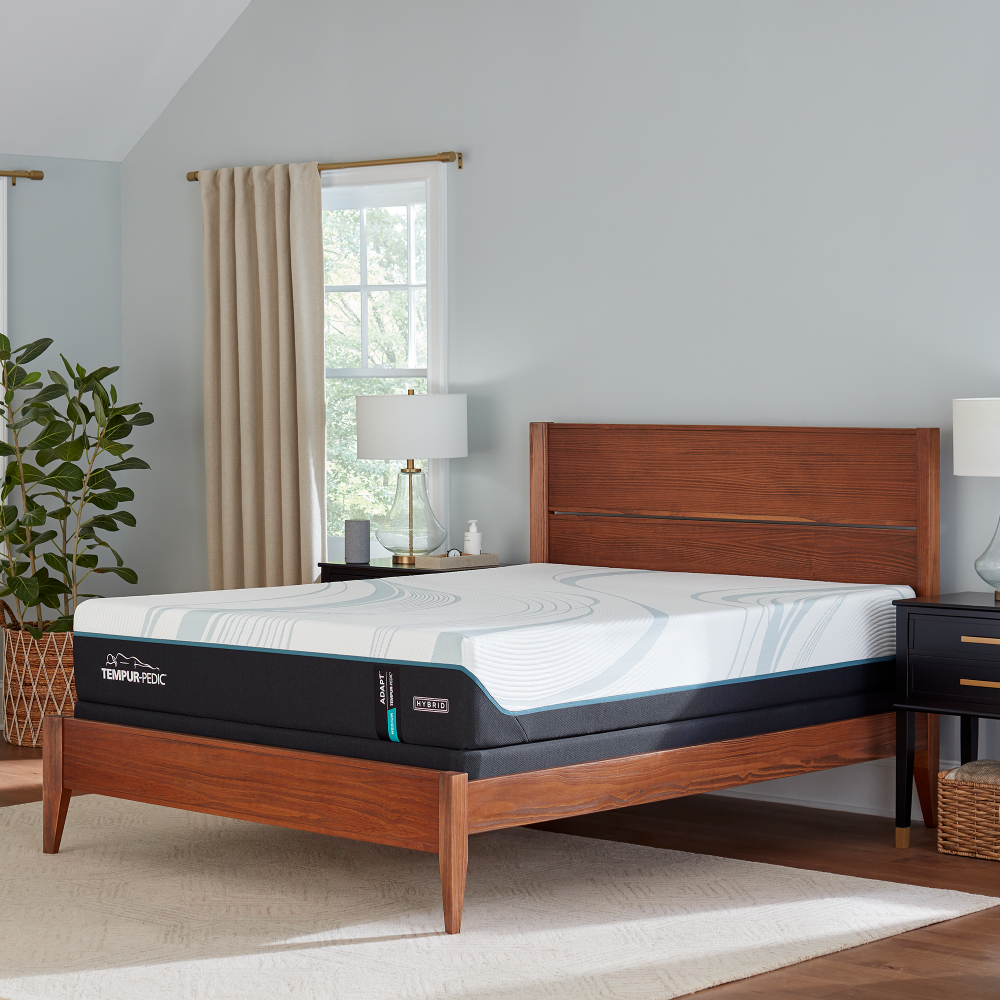 Tempur-Adapt Medium Hybrid Mattress, room view angle