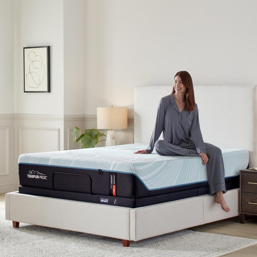 Tempur ProAdapt Firm Mattress, room view, woman on bed