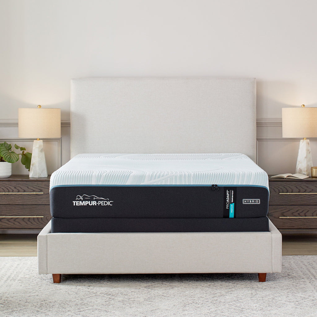 Tempur ProAdapt Medium Hybrid Mattress, Front view, Room View