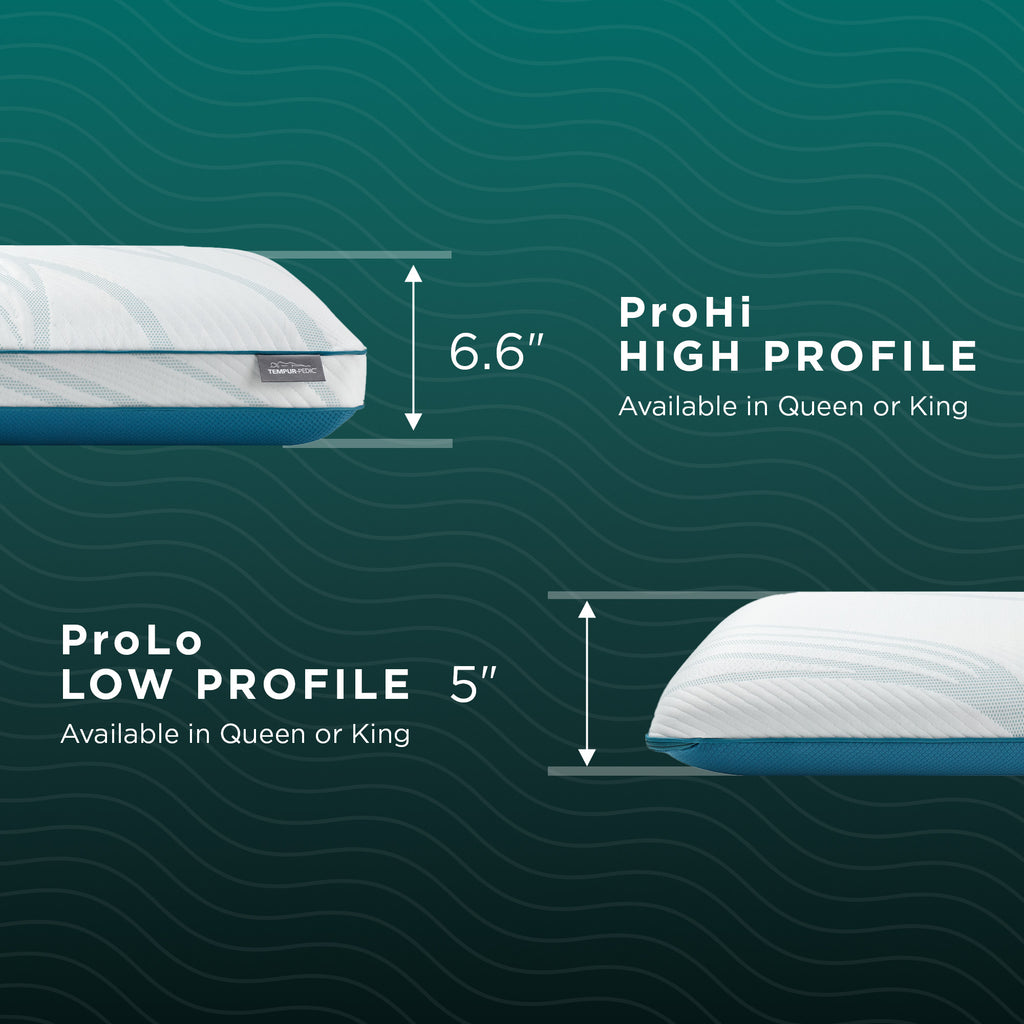 Tempur-Adapt® ProLo Pillow, Lo and High Profile Options