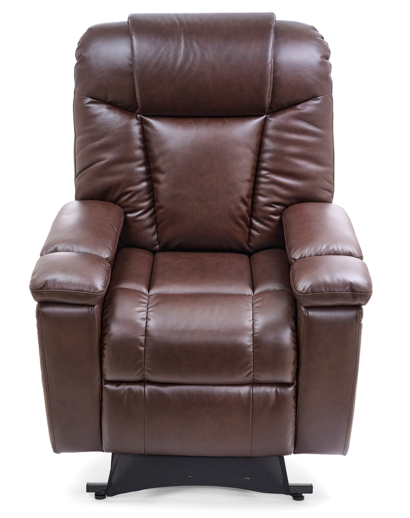 Rhodes Lift Chair Recliner, lifted front view, Umber color