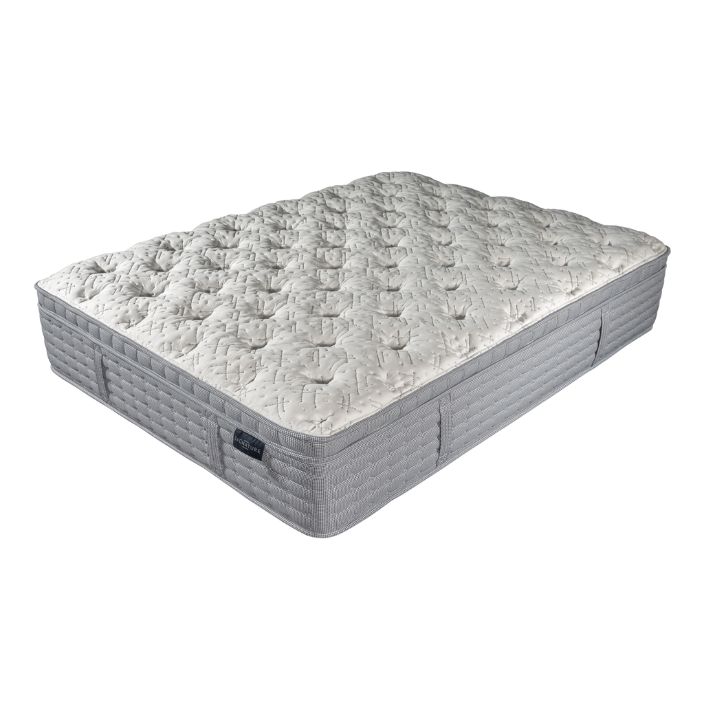 Overhead view of the Skylar plush eurotop mattress.