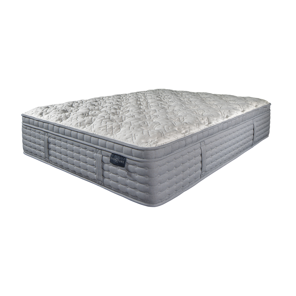 Angle view of the Skylar Eurotop Plush Mattress by King Koil.