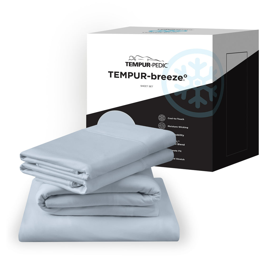 Tempur-Breeze°® Cooling Sheet Set, Sleepy Blue with box